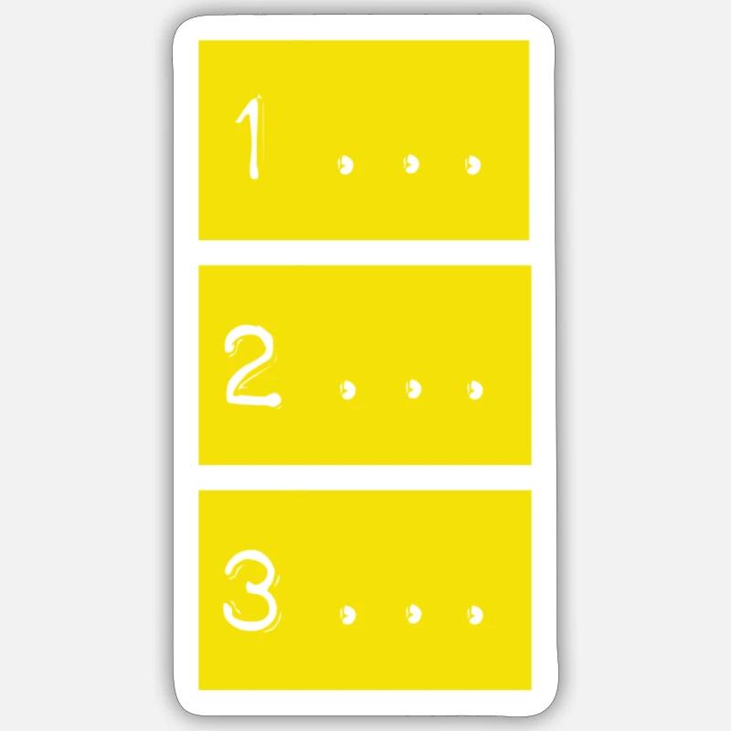 Compte à rebours Sticker taille S (10 x 10 cm)