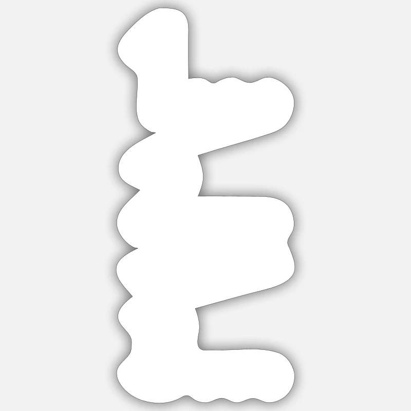 First, second, third - Sticker size S (10 x 10 cm) - white matte