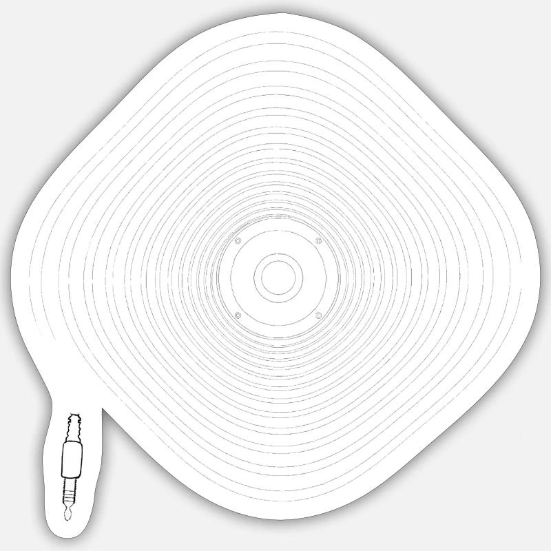 "3.5" - Sticker taille S (10 x 10 cm) - blanc mat
