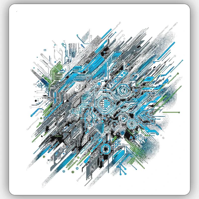Geschwindigkeit neuronaler Netze - Sticker Größe S (10 x 10 cm) - Mattweiß