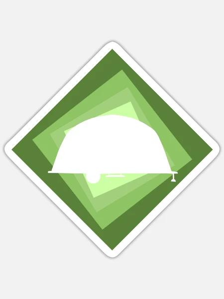 RV Camping Camper Caravan - Sticker Größe S (10 x 10 cm) - Mattweiß