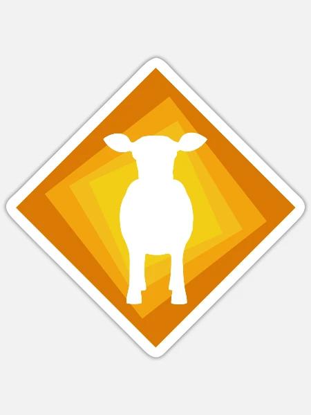 Kuh Rind Kühe - Sticker Größe S (10 x 10 cm) - Mattweiß