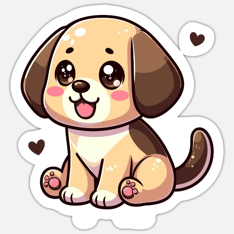 Bébé Labrador Mignon Sticker taille S (10 x 10 cm)