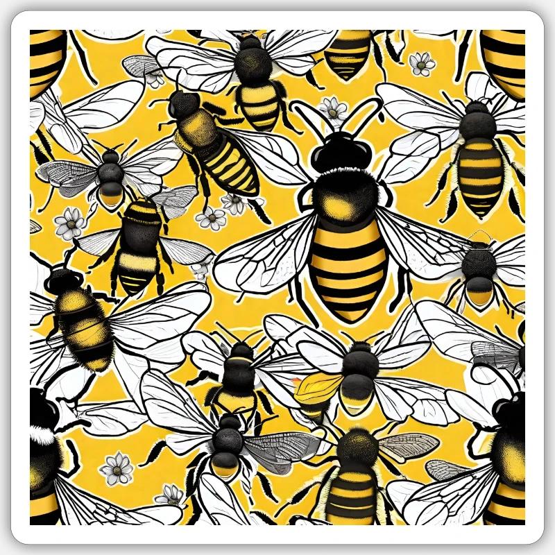 Inside the Beehive Sticker size S (10 x 10 cm)