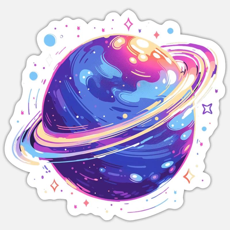 Planète Sticker taille S (10 x 10 cm)