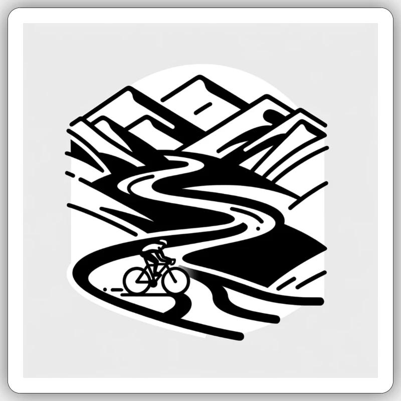 Mountain Path Mastery - Sticker size S (10 x 10 cm) - white matte