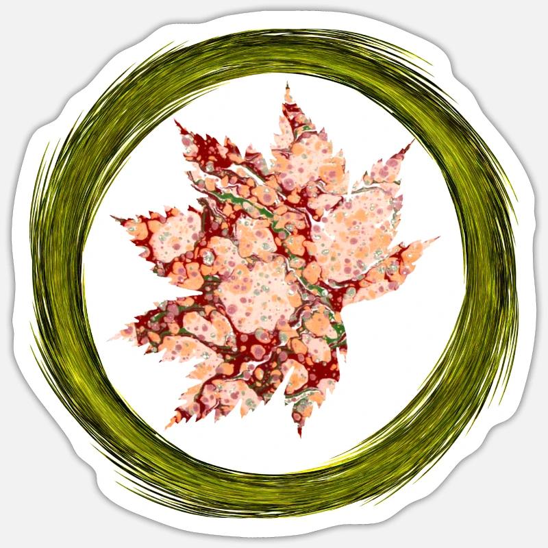 herbst blatt e 214 Sticker Größe S (10 x 10 cm)