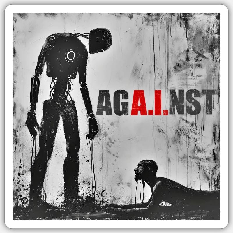 AGAINST Sticker size S (10 x 10 cm)