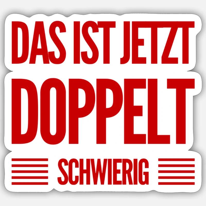 Difficulté double Sticker taille S (10 x 10 cm)