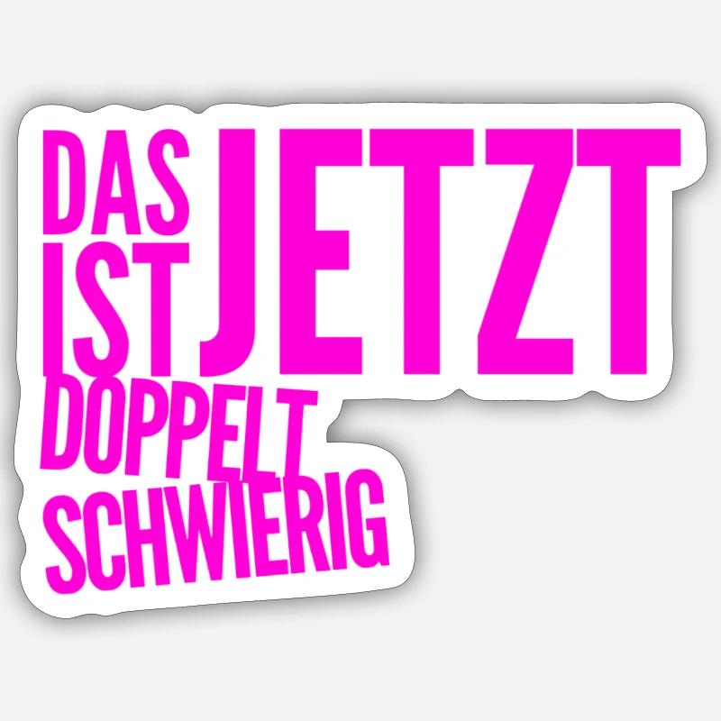 es geht schwerer - Sticker Größe S (10 x 10 cm) - Mattweiß
