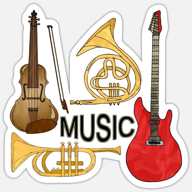 Musical Instruments Sticker size S (10 x 10 cm)