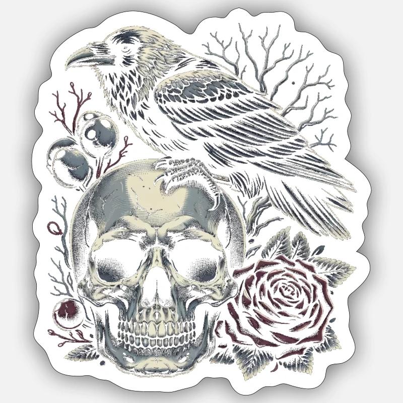 Repos éternel - Sticker taille S (10 x 10 cm) - blanc mat