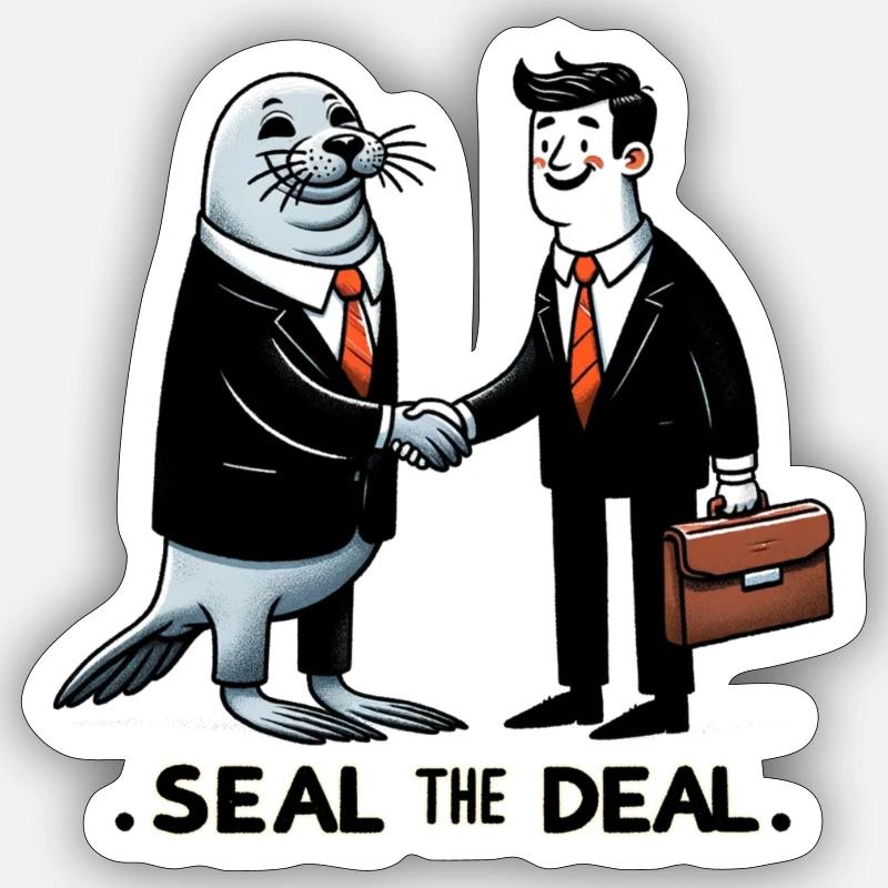 Sceller l’affaire - Sticker taille S (10 x 10 cm) - blanc mat