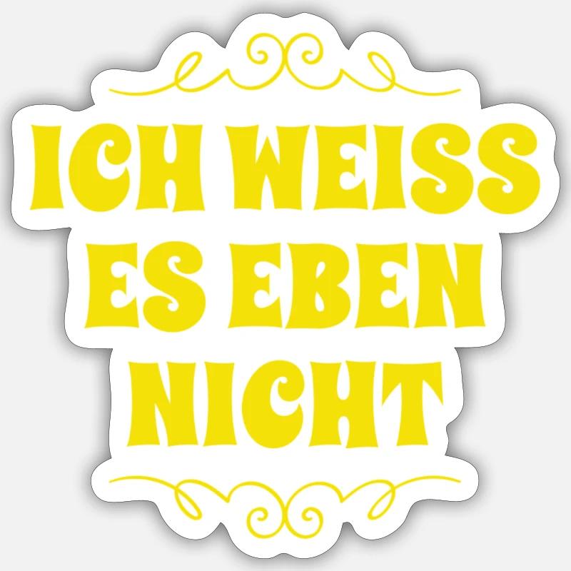 keinen Plan - Sticker Größe S (10 x 10 cm) - Mattweiß