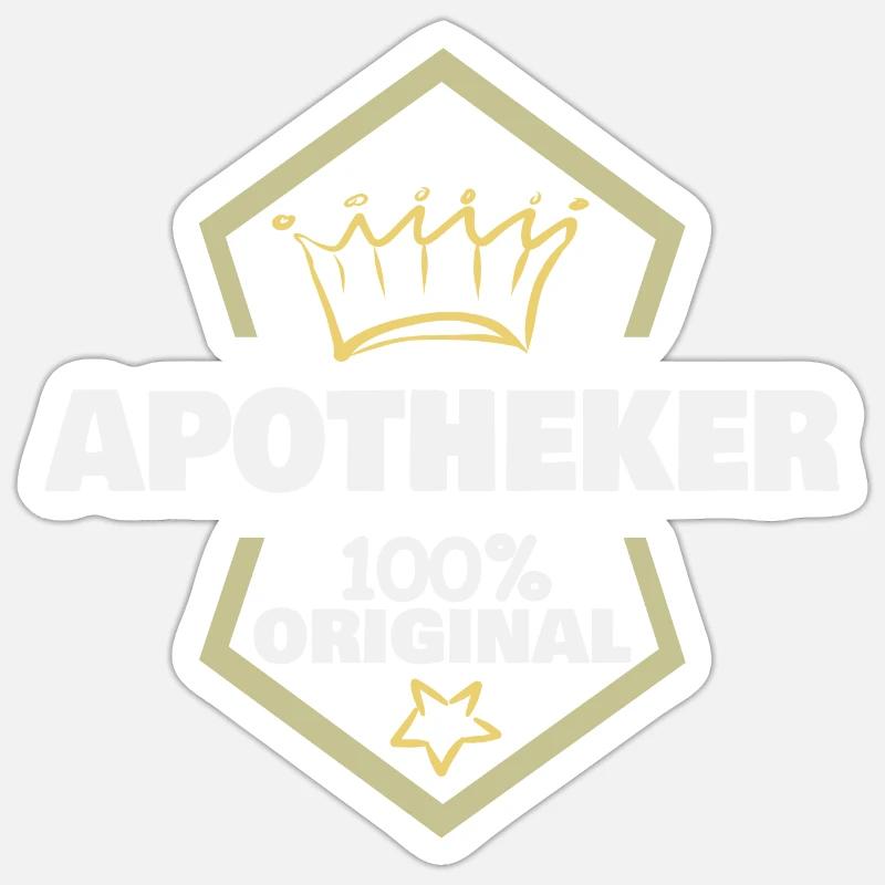 Arbeit Apotheker - Sticker Größe S (10 x 10 cm) - Mattweiß
