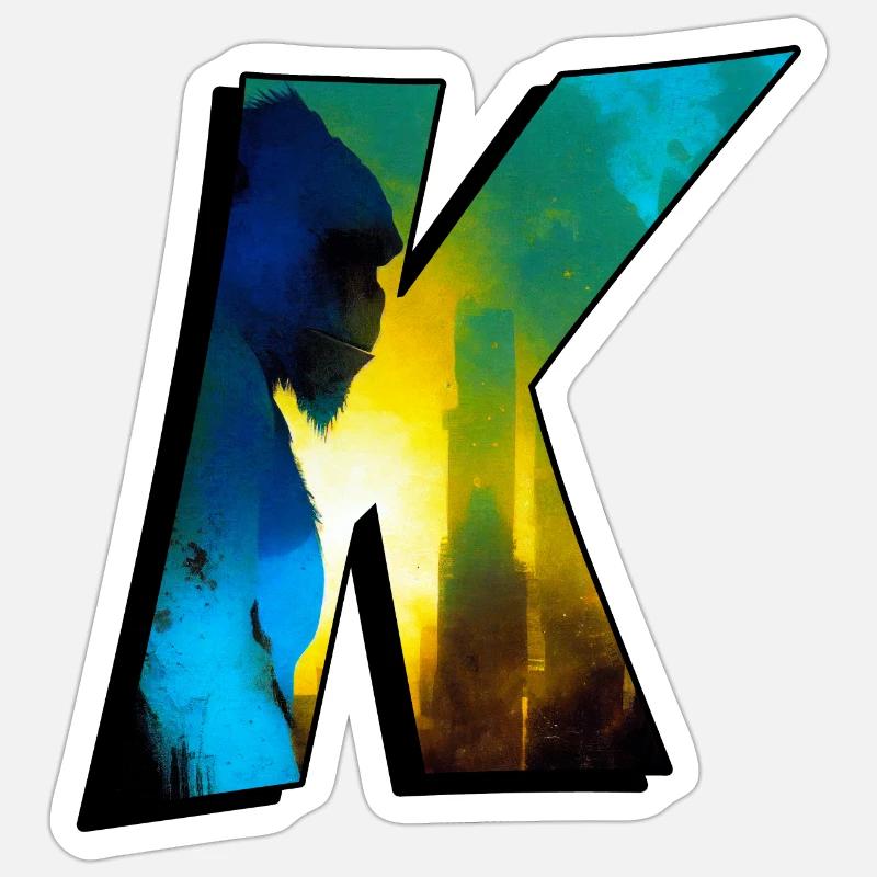 Gorilla 01 - K2 - Sticker size S (10 x 10 cm) - white matte
