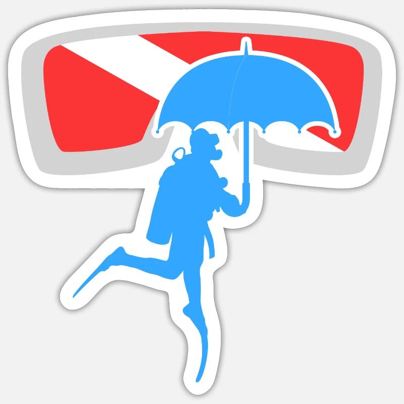 Oxygene Diving Exploration Plongée sous-marine Apnée Sticker taille S (10 x 10 cm)