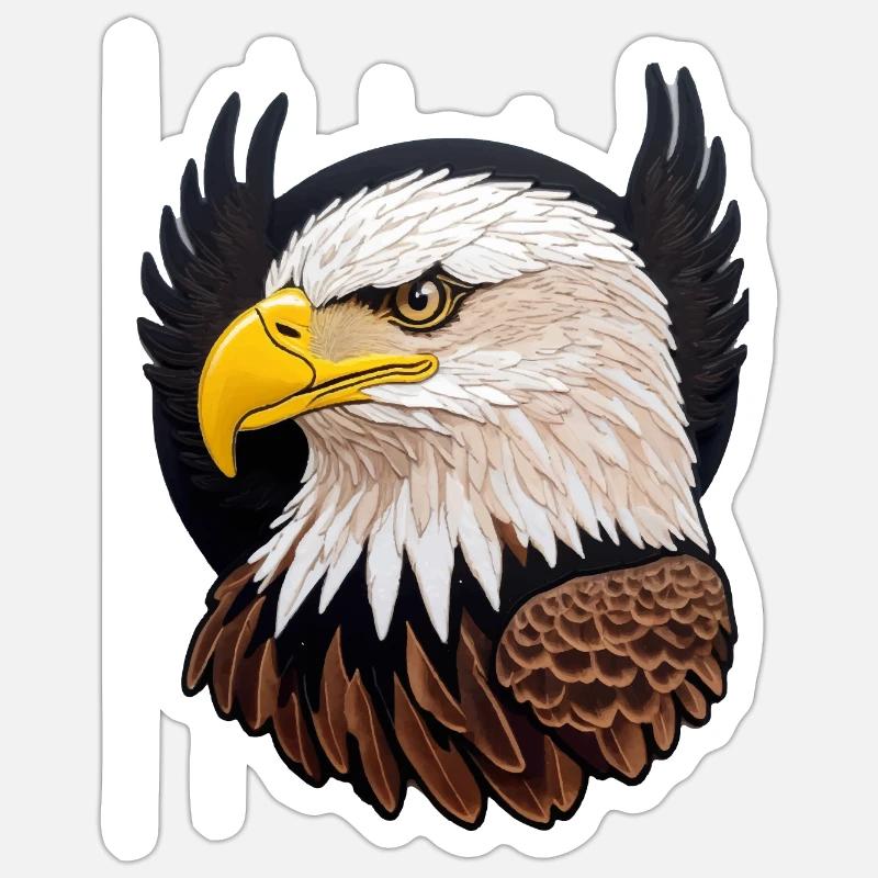 Beautiful bald eagle - Sticker size S (10 x 10 cm) - white matte
