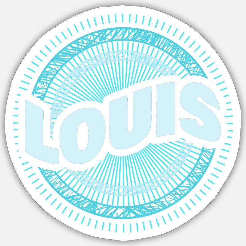 Louis as a gift idea - Sticker size S (10 x 10 cm) - white matte