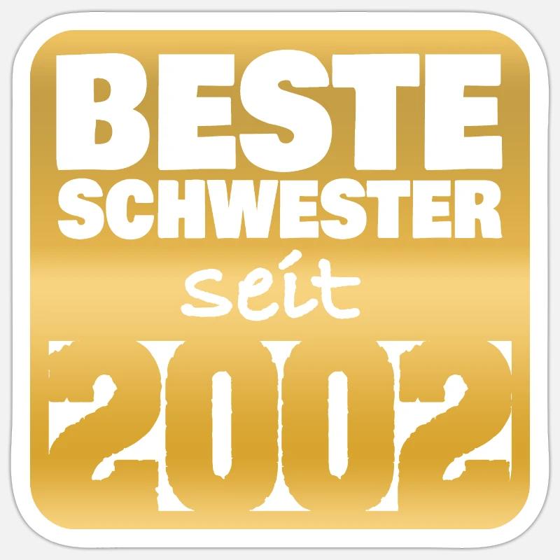 2002 - Sticker Größe S (10 x 10 cm) - Mattweiß