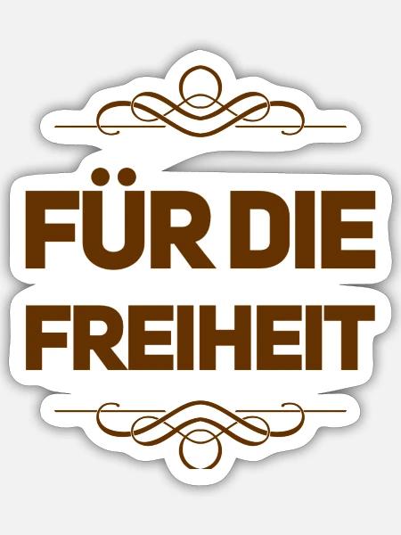 ich kämpfe für die Freiheit - Sticker Größe S (10 x 10 cm) - Mattweiß