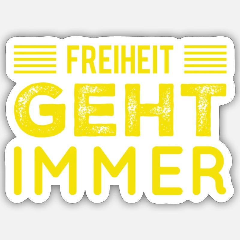 La liberté, c’est cool - Sticker taille S (10 x 10 cm) - blanc mat