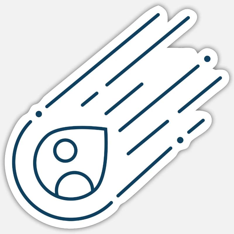 MAc Astroid01 - Sticker Größe S (10 x 10 cm) - Mattweiß