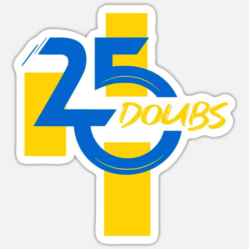 Doubs - Sticker taille S (10 x 10 cm) - blanc mat