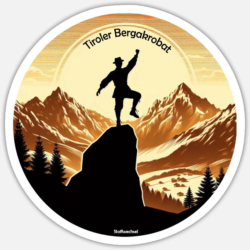 Tyrolean mountain acrobat Sticker size S (10 x 10 cm)