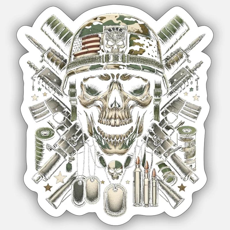 Valor in Bones: Special Unit Skull Sticker size S (10 x 10 cm)