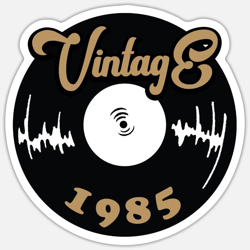 Millésime 1985 - Sticker taille S (10 x 10 cm) - blanc mat