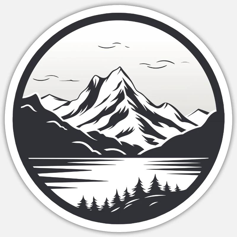 Frosty Mountain - Sticker size S (10 x 10 cm) - white matte