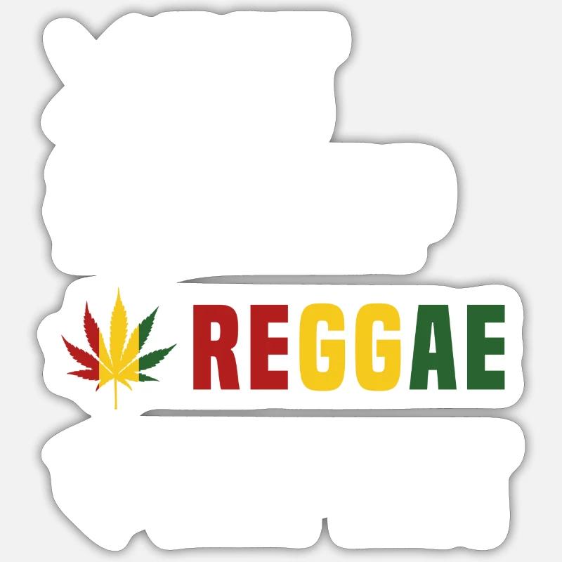 Eat Sleep Reggae Repeat - Sticker size S (10 x 10 cm) - white matte