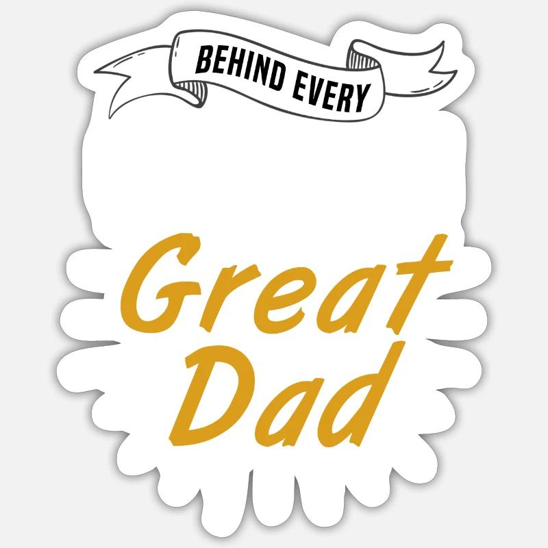 Great Dad - Sticker size S (10 x 10 cm) - white matte