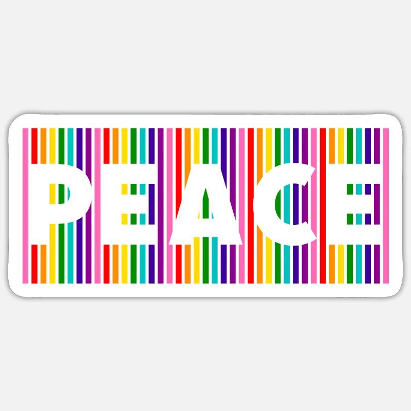 Pride Peace - Sticker size S (10 x 10 cm) - white matte