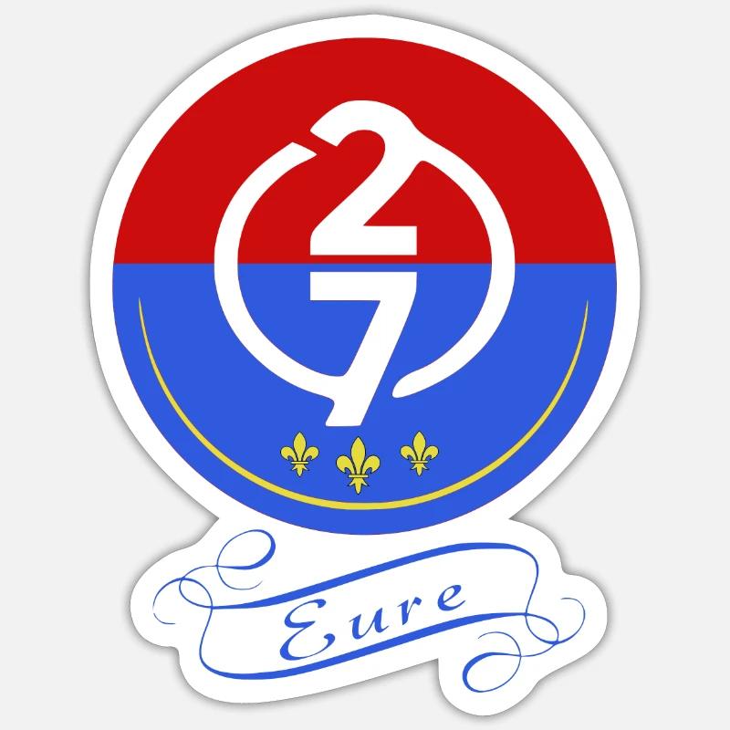 Eure - Sticker size S (10 x 10 cm) - white matte
