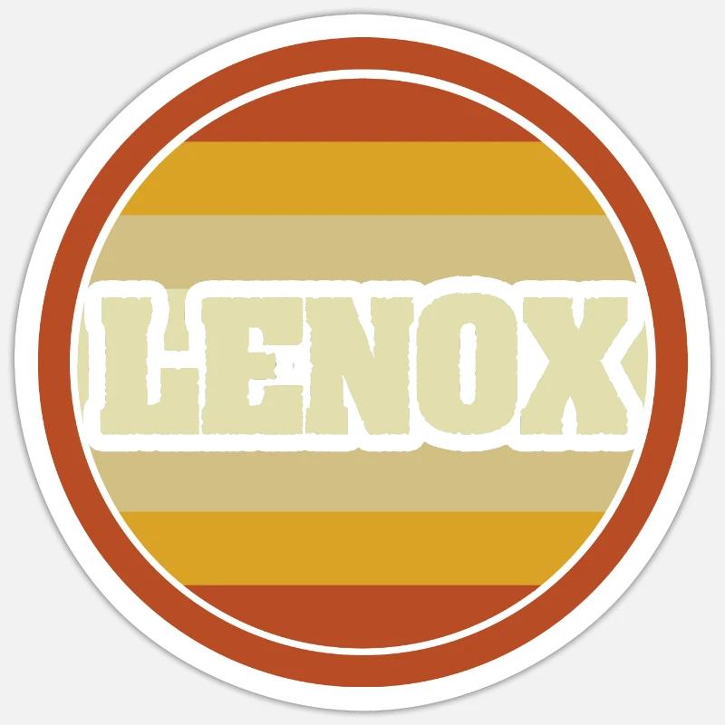 Lenox comme prénom - Sticker taille S (10 x 10 cm) - blanc mat