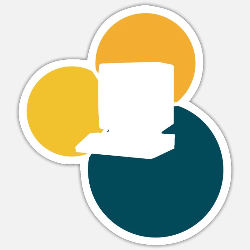 Technicien informatique PC Sticker taille S (10 x 10 cm)