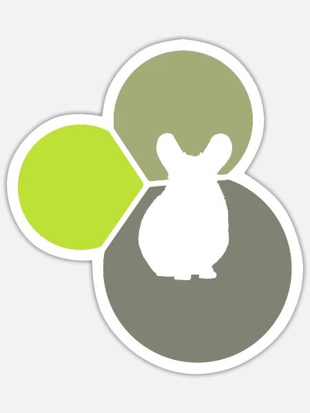 Nagetier Mäuschen Hamster - Sticker Größe S (10 x 10 cm) - Mattweiß