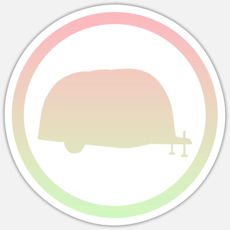 Camper Caravan Camper - Sticker size S (10 x 10 cm) - white matte