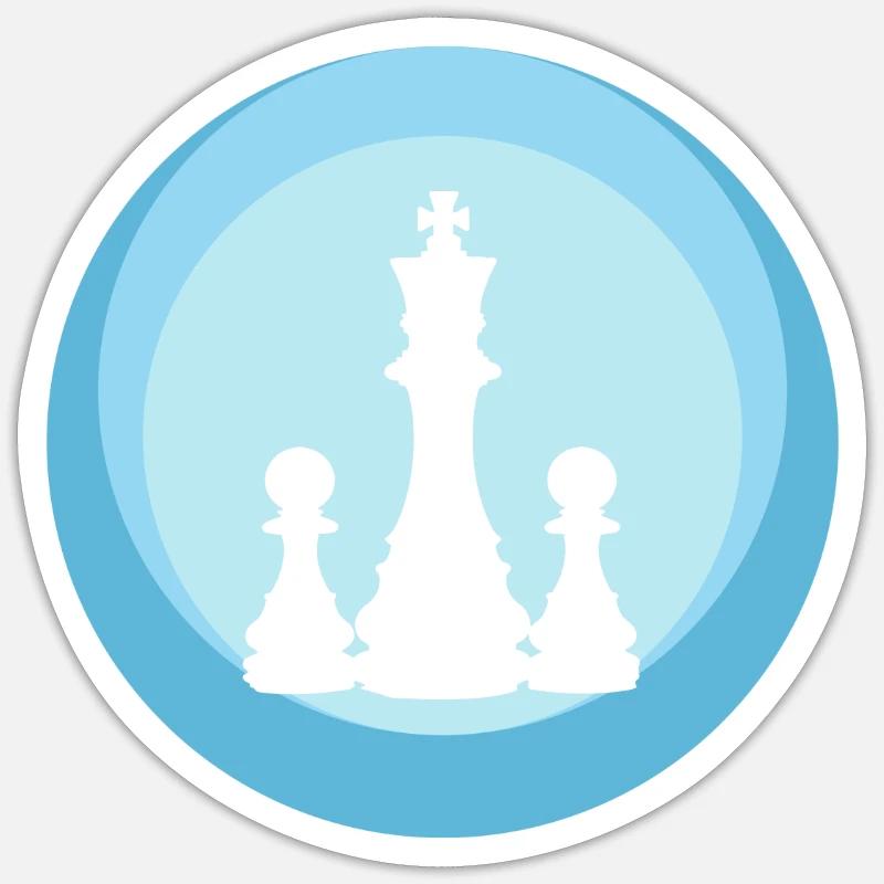 Échecs Échecs Échec et mat Sticker taille S (10 x 10 cm)