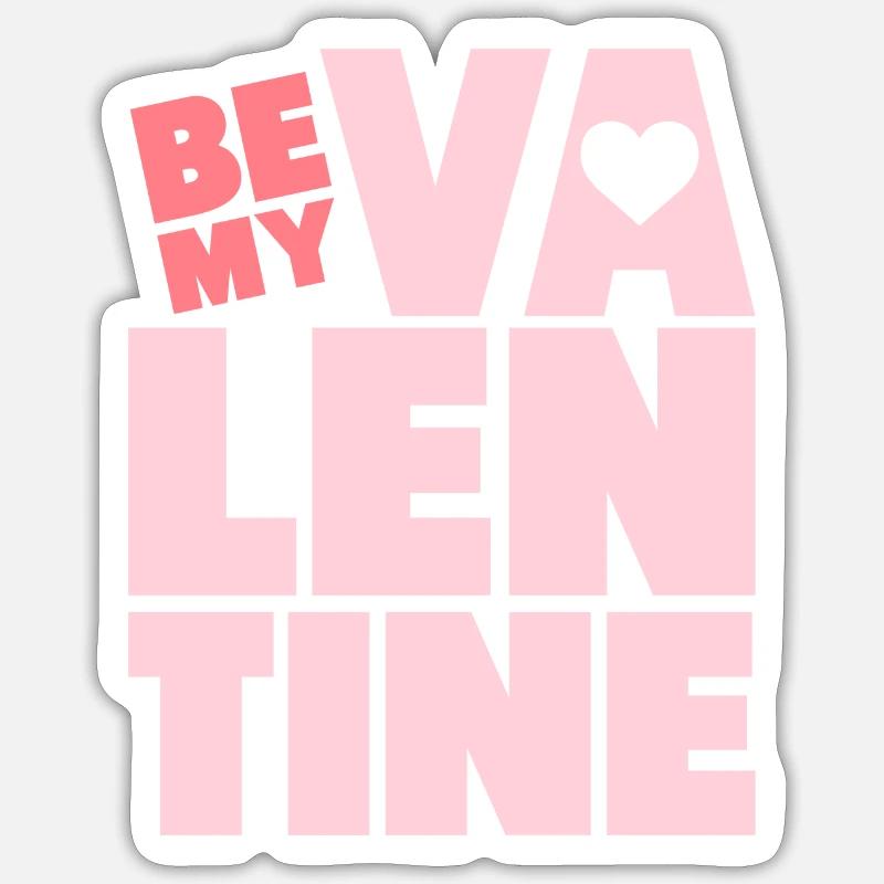 Valentines - Sticker Größe S (10 x 10 cm) - Mattweiß