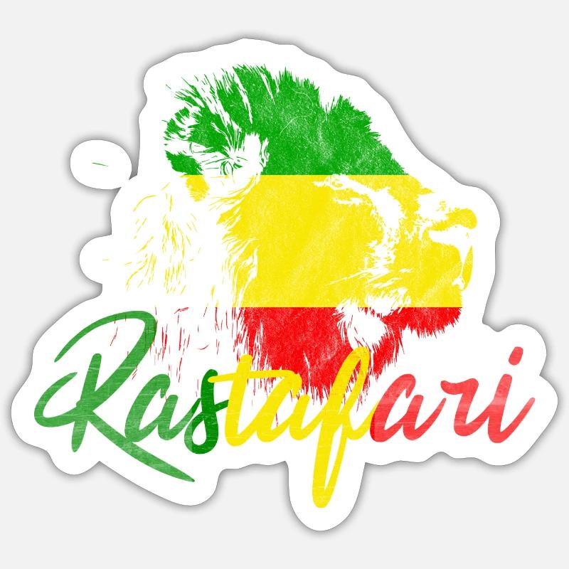 rastafari - Sticker Größe S (10 x 10 cm) - Mattweiß
