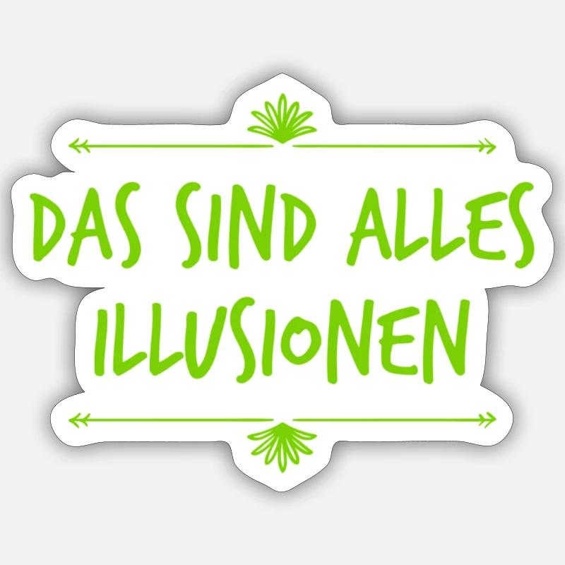 lass dich nicht täuschen - Sticker Größe S (10 x 10 cm) - Mattweiß