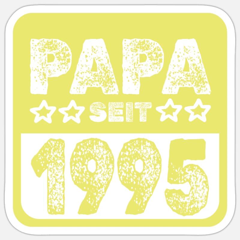 depuis 1995 - Sticker taille S (10 x 10 cm) - blanc mat