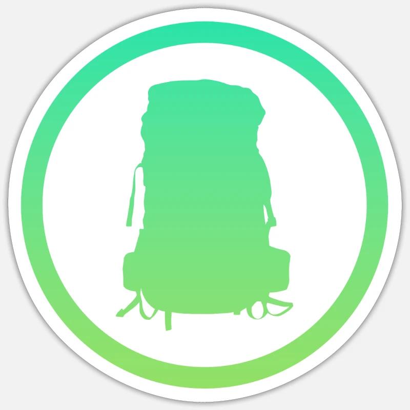 Backpacking Hike Pilgrims Sticker size S (10 x 10 cm)