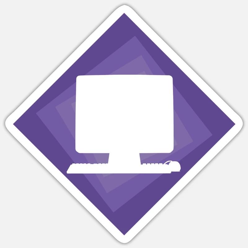 Computer Computer Lavoro Online Adesivo