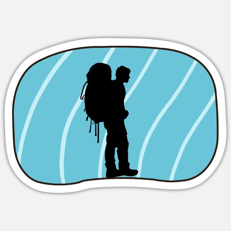 Sac à dos Backpacking Backpacker Sticker taille S (10 x 10 cm)