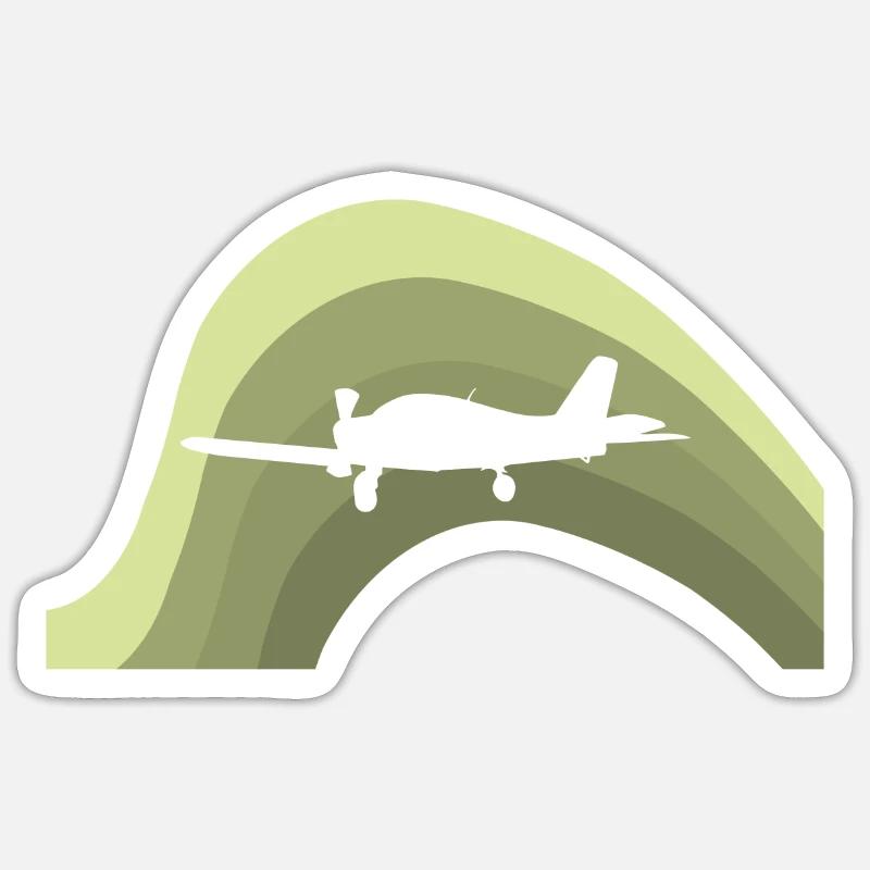 Aéronautique aérospatiale - Sticker taille S (10 x 10 cm) - blanc mat