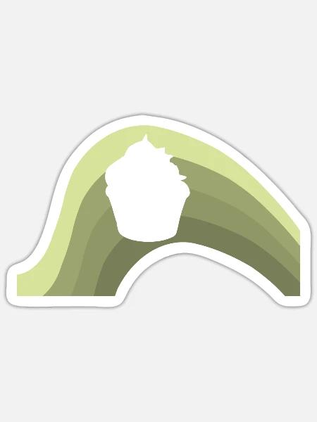 Törtchen Bäckerin - Sticker Größe S (10 x 10 cm) - Mattweiß